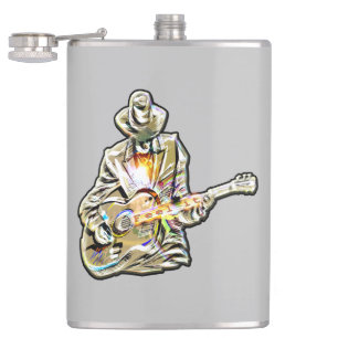 Blues Guitarist – Feel the Music Art Flask