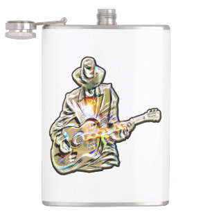 Blues Guitarist – Feel the Music Art Flask