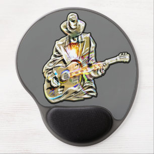 Blues Guitarist – Feel the Music Art Gel Mouse Pad