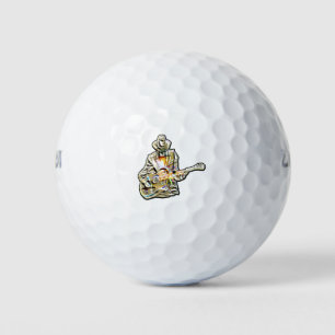 Blues Guitarist – Feel the Music Art Golf Balls