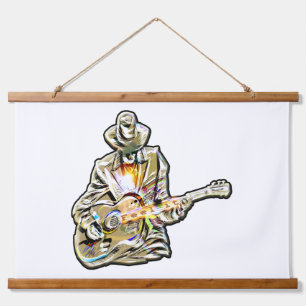 Blues Guitarist – Feel the Music Art Hanging Tapestry