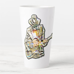 Blues Guitarist – Feel the Music Art Latte Mug