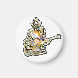 Blues Guitarist – Feel the Music Art Magnet