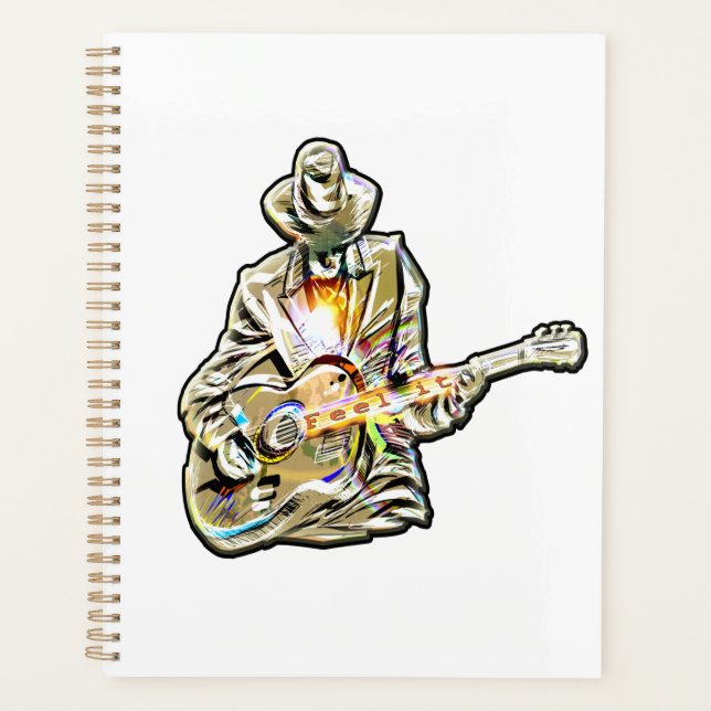 Blues Guitarist – Feel the Music Art Planner (Front)