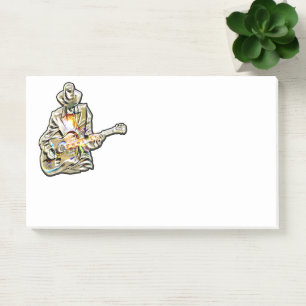 Blues Guitarist – Feel the Music Art Post-it Notes