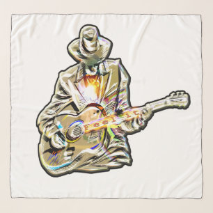 Blues Guitarist – Feel the Music Art Scarf