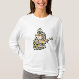 Blues Guitarist – Feel the Music Art T-Shirt