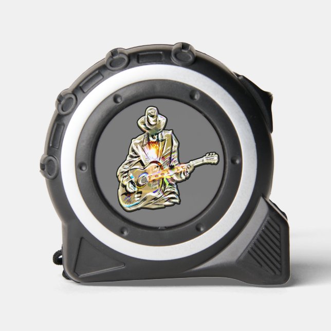 Blues Guitarist – Feel the Music Art Tape Measure (Front)