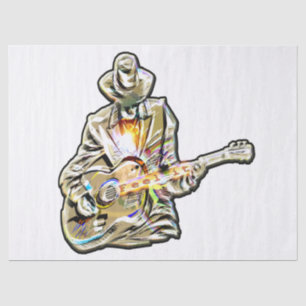 Blues Guitarist – Feel the Music Art Tissue Paper