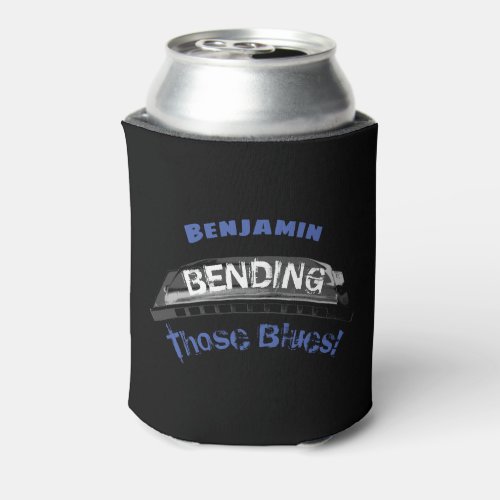 Blues harmonica player bending humour musician can cooler