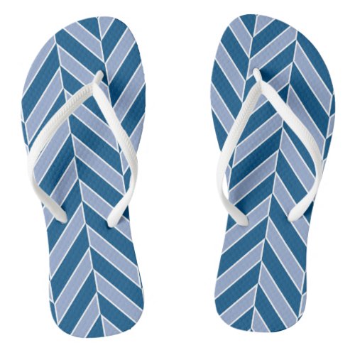 Blues Herringbone Flip Flops