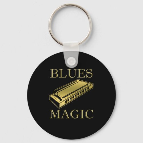 Blues Magic Instrument Harmonica Music Sound Gift Keychain