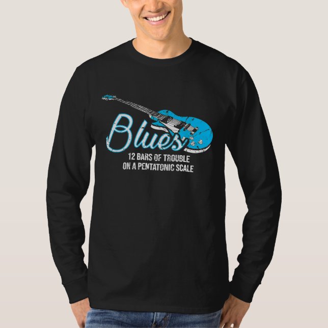 Blues Music Music Band  Harmonica Teacher T-Shirt (Front)