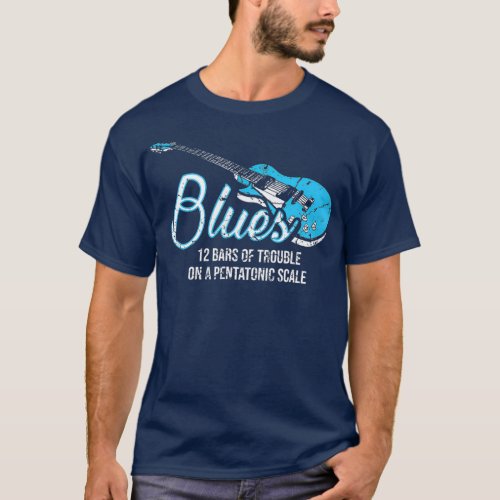 Blues Music  Music Band Lover Harmonica Teacher T_Shirt