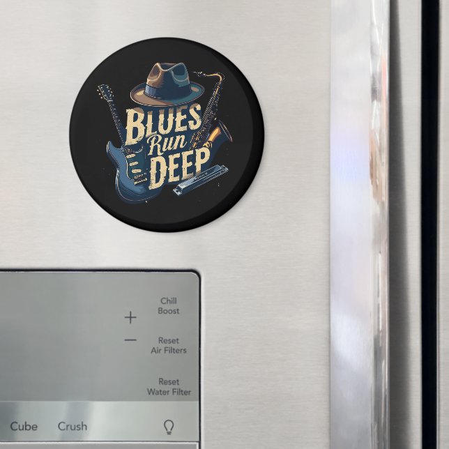 Blues Music Retro Aesthetic Vintage Jazz Magnet (In Situ (Fridge))