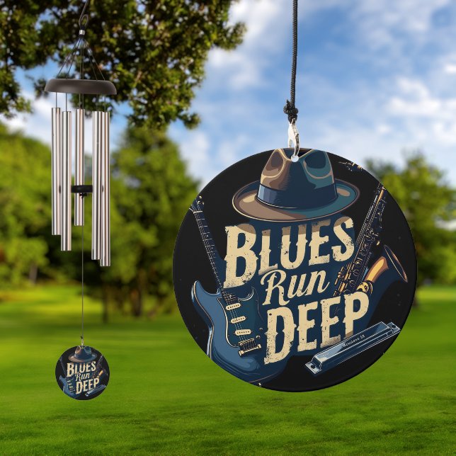 Blues Music Retro Aesthetic Vintage Jazz Wind Chime (Outdoor)