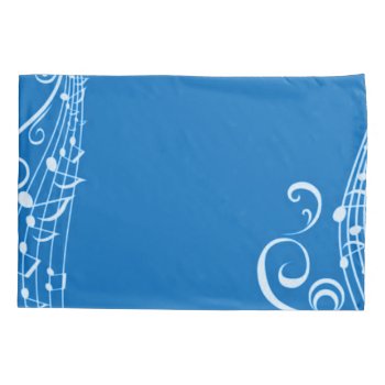 Blues Musical Notes Inspiration Pillow Case by BOLO_DESIGNS at Zazzle