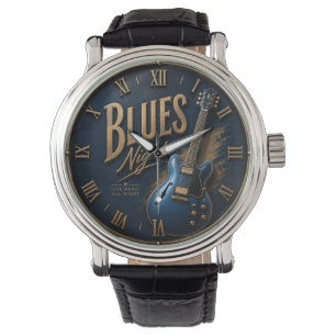 Blues Night Guitar Vintage Electric Guitar Watch