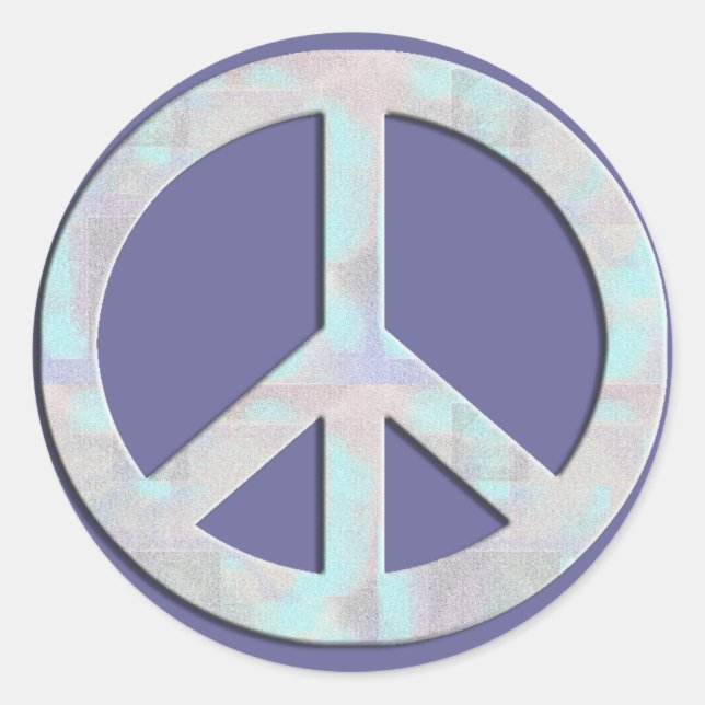 Blues Peace Sign Sticker (Front)