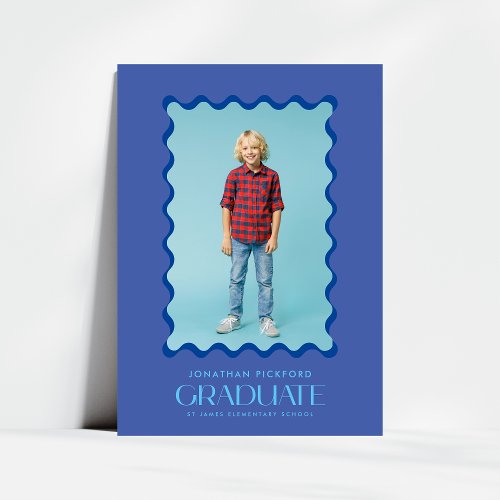 BlueS Photo 2024 Elementary Graduate Wavy Frame Announcement