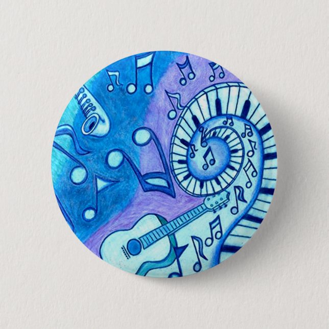 Blues Pinback Button (Front)