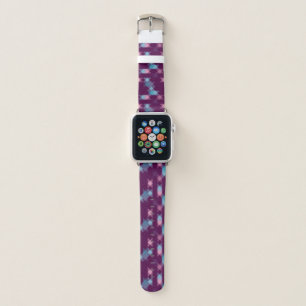 blues, pinks and purple geometric apple watch band
