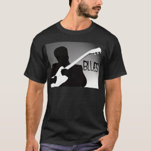 Blues player's silhouette with a spotlight T-Shirt