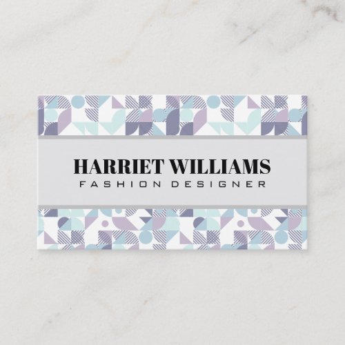 Blues Purples Geometric Creative | Stylish Business Card