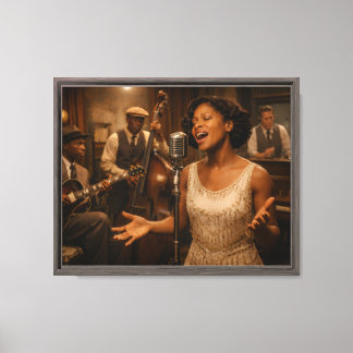 Blues Singer’s First Record Recording Canvas Print
