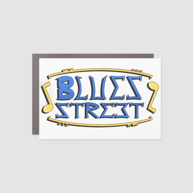 Blues Street Bumper Magnet (Front)