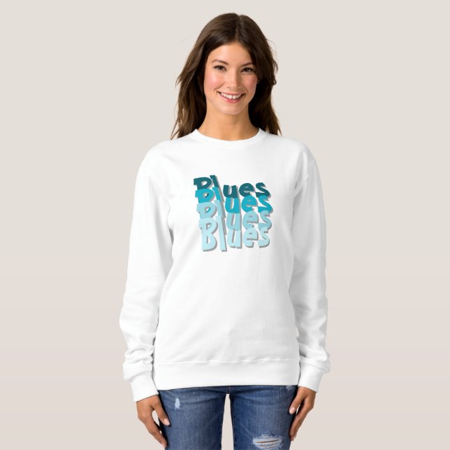 Blues T-Shirt Sweatshirt (Front Full)