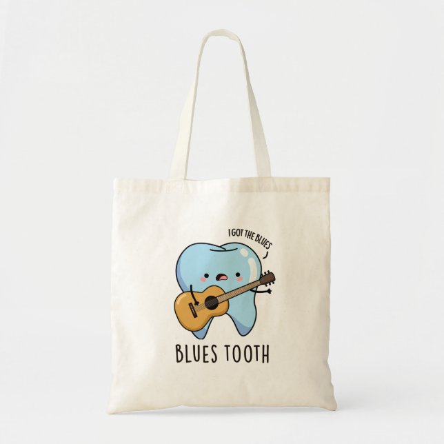 Blues Tooth Funny Dental Music Pun  Tote Bag (Front)