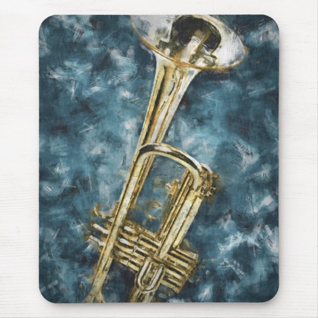 Blues Trumpet Mouse Pad (Front)