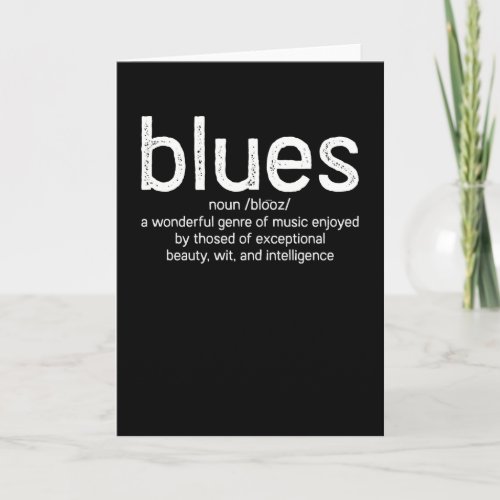 Blues Vintage Music Funny Vinyl Record Music Lover Card