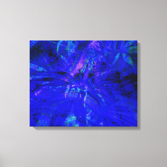 Blues Weed Canvas Print (Front)