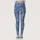 Blues with Grey Shadows Camouflage Leggings