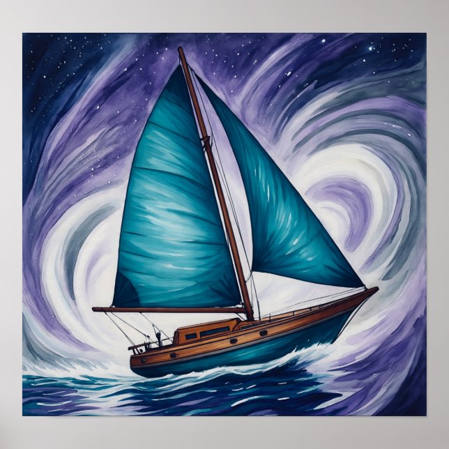BlueSailBoat Poster (Front)