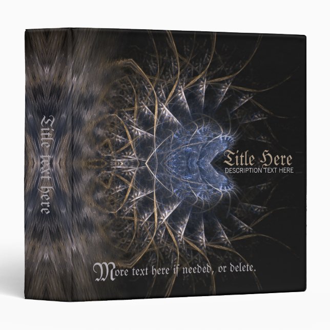 BlueSide Heart Fractal Binder (Front/Spine)