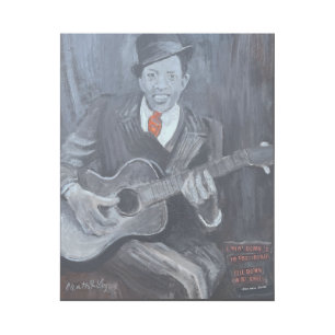Bluesman Robert Johnson Art Canvas "Crossroads"