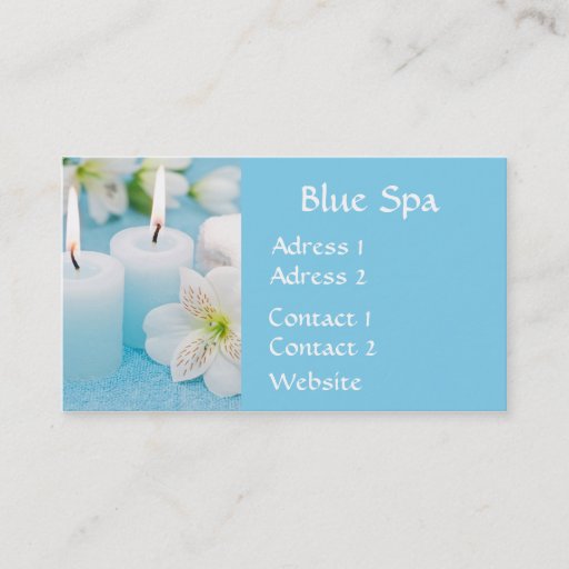 Customizable BlueSpa Business Card