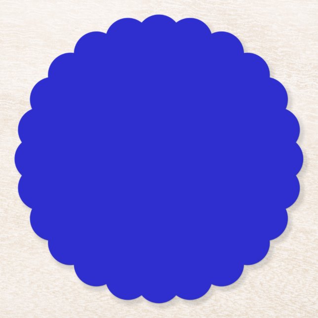 Bluest Blue Scalloped Coasters (Front)