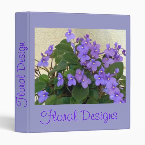 Bluest Blue Violets 3 Ring Binder