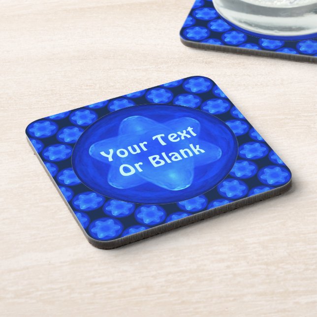 Bluestar Fractal Beverage Coaster (Left Side)