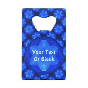 Bluestar Fractal Credit Card Bottle Opener