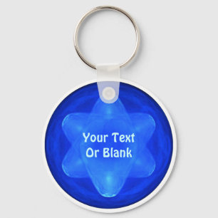 Bluestar Fractal Keychain