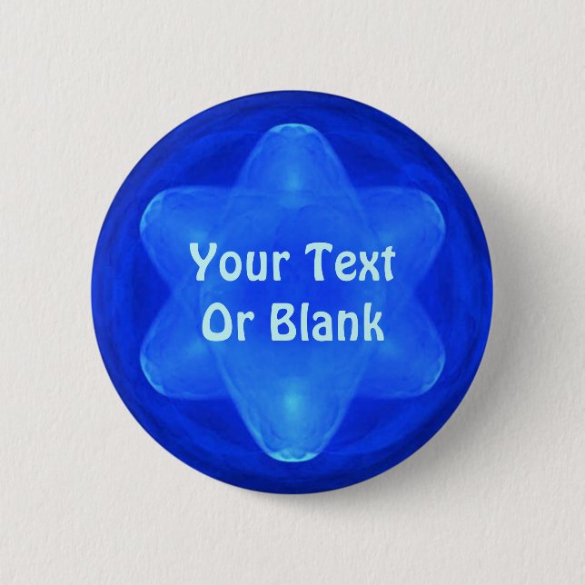 Bluestar Fractal Pinback Button (Front)