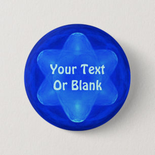 Bluestar Fractal Pinback Button