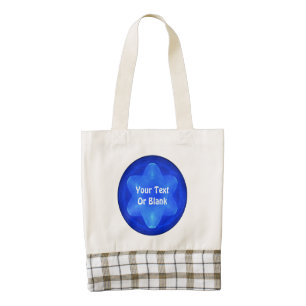 Bluestar Fractal Zazzle HEART Tote Bag