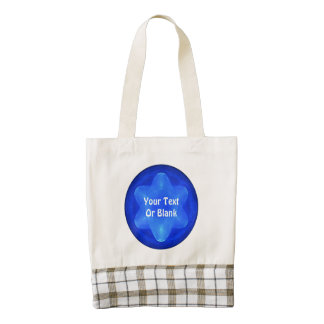 Bluestar Fractal Zazzle HEART Tote Bag