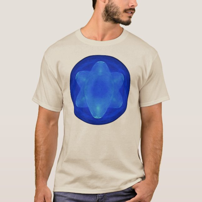 Bluestar on White T-Shirt (Front)